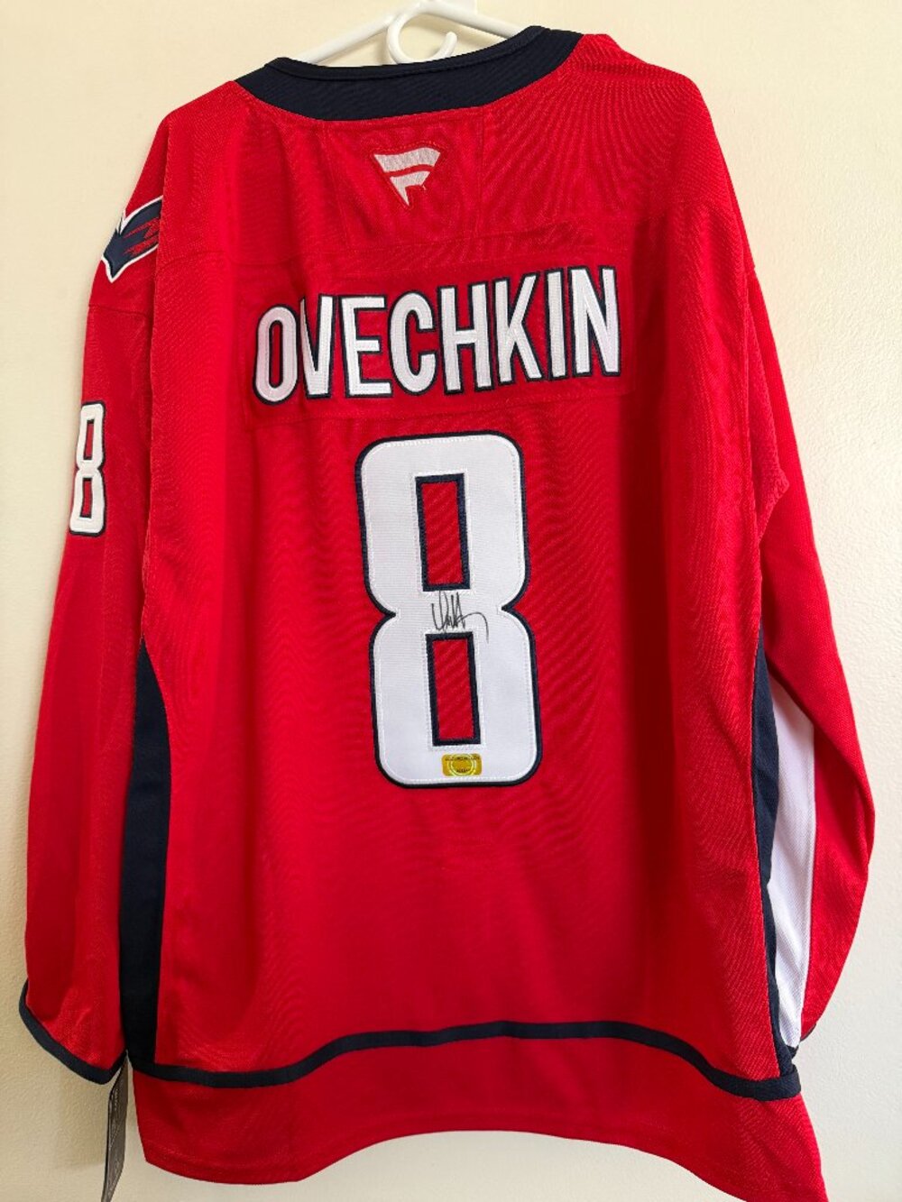 Alex Ovechkin signed Washington Capitals Fanatics autographed jersey COA XL 19-2